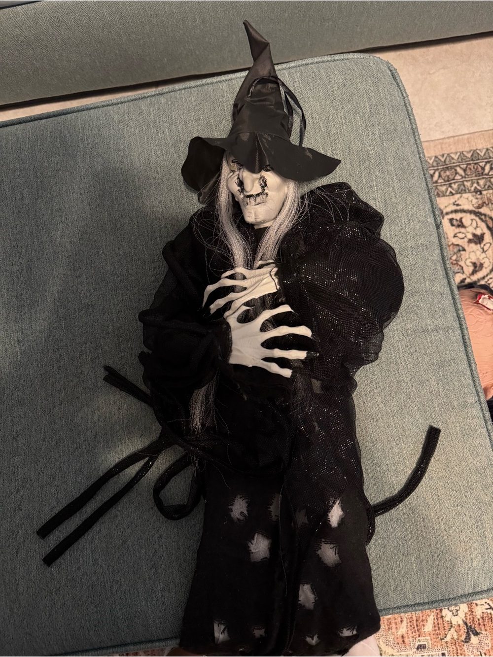 Spooky Black Witch Hanging Halloween Decoration